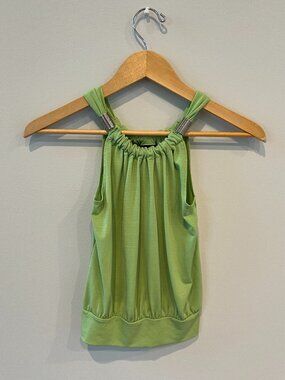 Vintage B Wear Byer Girl Green Sleeveless Top with Silver Hardware – Size M 8/10